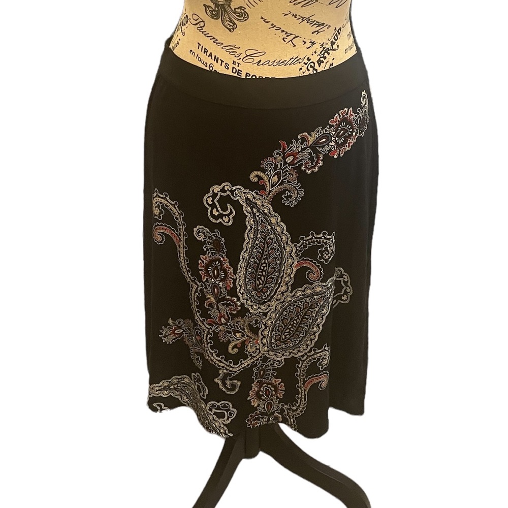 NWT Paisley midi bohemian stretch skirt size xs from J. Jill
